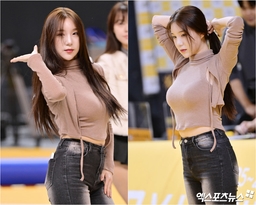 김현영 치어리더, 꾸안꾸 패션에도 섹시미 발산한 리허설 현장!