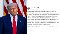 트럼프 "나이지리아서 기독교인 살해…총 쏘며 들어갈 수도"