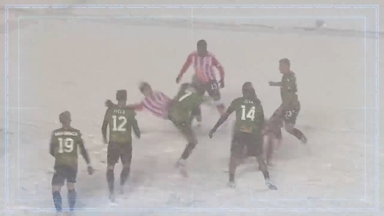 [오늘의영상] 눈보라 속 눈밭 결승전…우승 이끈 '아이시클 킥'