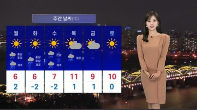 [날씨] 내일 중부지방 가끔 비…다음 주초, 영하권 겨울 추위