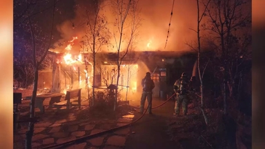 강원도 춘천서 음식점 화재…카페 건물 1동 전소