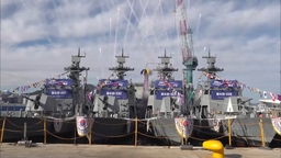 230톤급 신형 고속정 4척 진수…내년 해군 인도