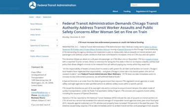 미 교통당국 "시카고 대중교통 치안 개선 못하면 지원 중단"