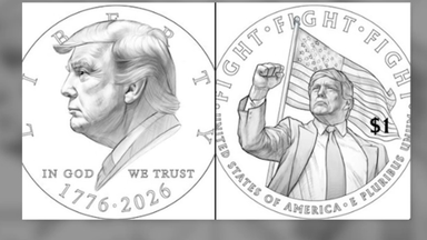 미, 트럼프 얼굴 동전 금지법 발의…"김정은 같은 행동"