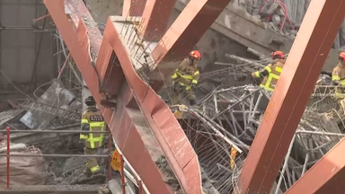 '광주대표도서관' 공사장 붕괴…1명 사망·3명 매몰