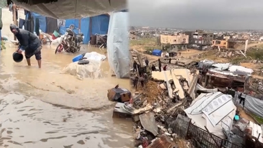 가자지구·이스라엘 폭풍·홍수에 10여 명 사망