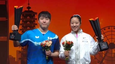 임종훈·신유빈, 한국 선수 최초로 WTT 파이널스 우승