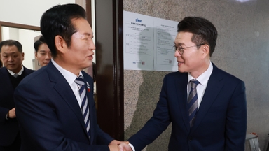 與 "공천 혁명으로 지방선거 승리"…정청래·정원오 면담