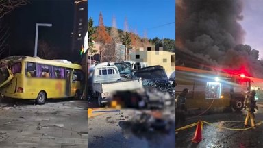 [제보23] 화성 동탄서 마을버스가 학원버스 추돌…3명 경상 外