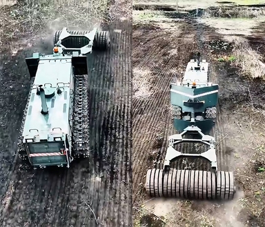 사람 대신 지뢰 제거…우크라 무인 '지뢰로봇' 실전 투입