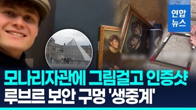 [영상] 레고 액자로 모나리자관에 그림 '척'…또 구멍 뚫린 루브르 보안