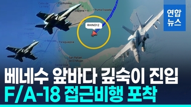 [영상] "마두로의 날 얼마 안 남았다"…美전투기 2대, 베네수 접근 비행