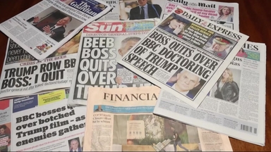 '편향 논란' 영국 BBC 최대 위기...트럼프 '1.5조 원 소송' 경고