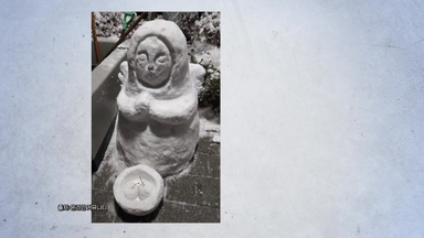 우리 동네 눈사람 전시회...'천사와 라바' [앵커리포트]