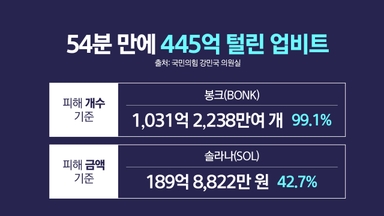 '54분'만에 털린 445억...업비트, 늑장 신고했나 [앵커리포트]