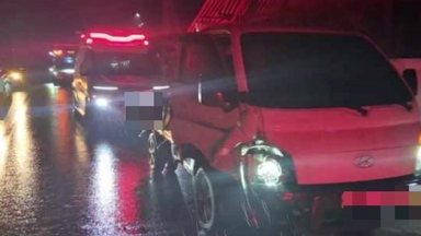 경북 영주에서 도로 살얼음에 차 5대 '쾅'...1명 다쳐