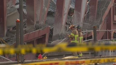 [현장영상+] 광주대표도서관 공사 현장 붕괴..."현재까지 매몰 인원은 모두 4명"