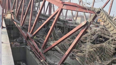 광주 공공 도서관 공사장 붕괴..."건물 폭파하는 줄"