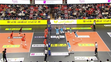 OK 저축은행, 대한항공 11연승 저지...정관장 4연패 탈출