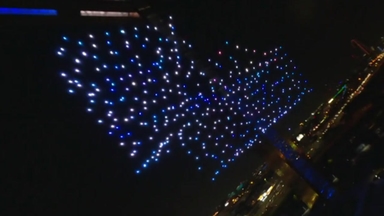 [나우쇼츠] 두바이 밤하늘서 펼쳐진 테트리스 스테이지