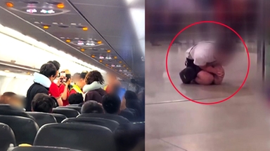 공항서 성추행하다 끌려나간 남성..."비행기 태워줘" 울고불고 난동 [Y녹취록]