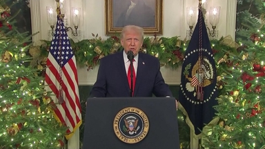 트럼프 대국민 연설 '자화자찬'..."바이든 망친 경제, 내가 살렸다"