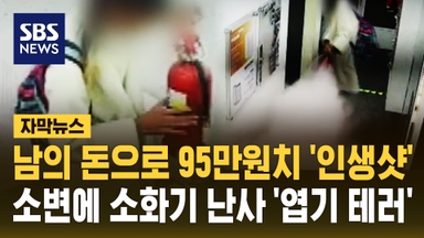 [자막뉴스] 분실 카드로 95만 원치 '인생샷' 찰칵…소변에 소화기 난사까지 '엽기 테러범'