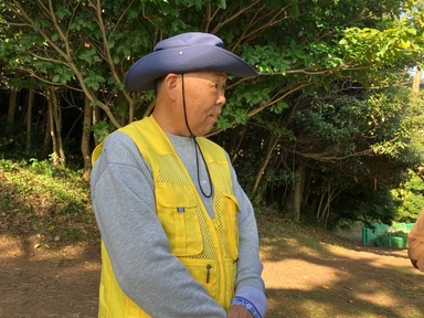 [활기찬 노인일자리] '왕도깨비 가지' 제주 곶자왈 위협…탐방로 '소탕 작전' 나섰다