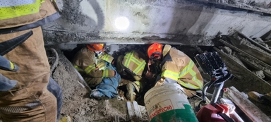 광주 대표도서관 붕괴 이틀째…현장 안정화 지연에 수색 난항[영상]