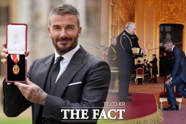 [이슈클립] 베컴 기사 작위 받던 순간… 英 왕실 울린 뜻밖의 'K팝'? (영상)